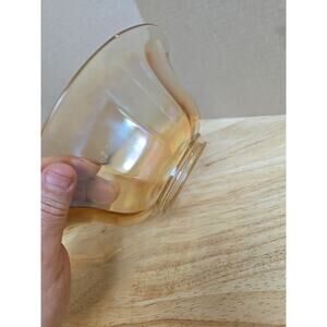 Marigold Carnival glass bowl 9 Inch Diameter Iridescent Star Burst